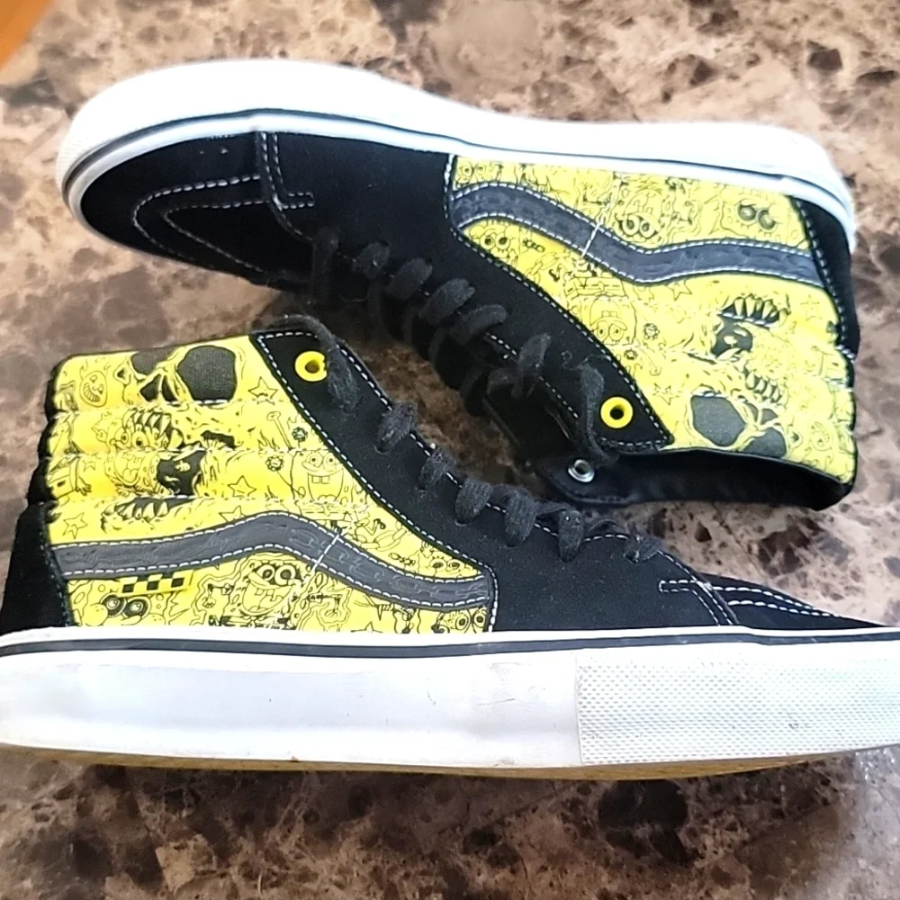 Vans x SpongeBob SquarePants Skate SK8 HI Gigliotti Gold Men's Size 9